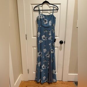 Lulus blue floral dress